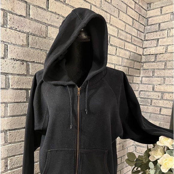 MODA INT’L  Ladies Zip Front Navy Hoodie - Picture 6 of 7